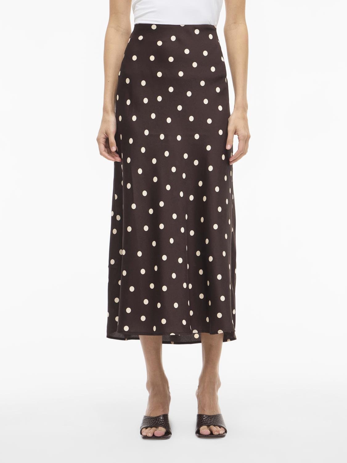 VIELLETTE Midi Skirt - Coffee Bean - VERO MODA & VILA Bergvik
